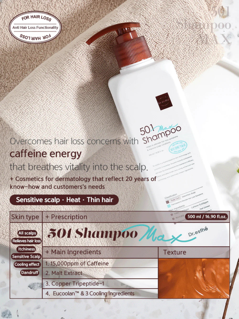 DR. ESTHE

(UPGRADED) 501 Shampoo MAX 500mL